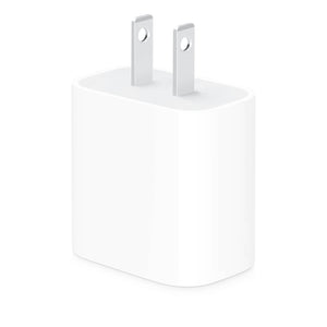 Apple 20 watt USB-C power adapter in white