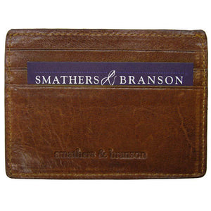 View of back of card wallet showing 3 slots for cards.