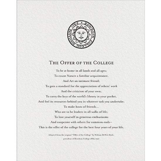 The Offer of the College Framable Print