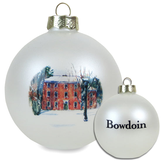 Both sides of Mass Hall art bulb ornament