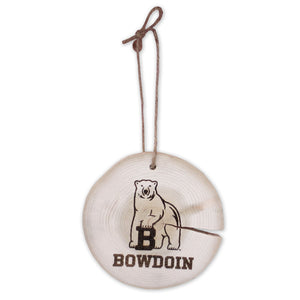 Driftwood ornament with polar bear mascot