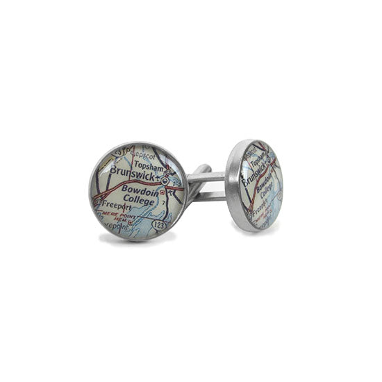 Map Cufflinks from CHART Metalworks