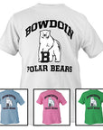 Montage of different colors of youth Polar Bears tee.