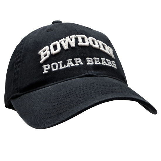 Washed Twill Hat with Bowdoin Polar Bears