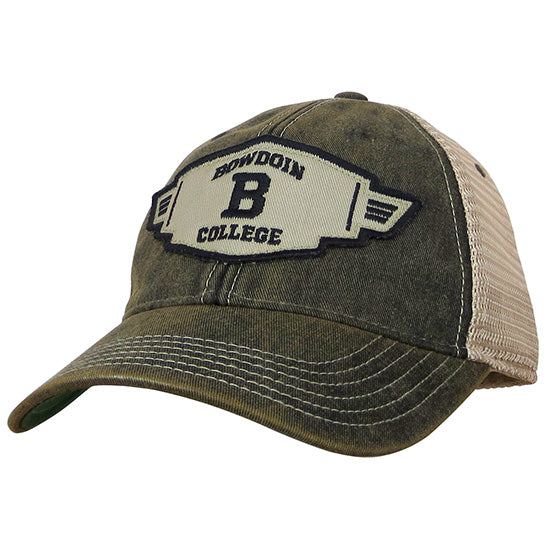 Old Favorite Trucker with Bowdoin College Patch from Legacy