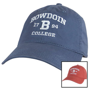 Montage of Bowdoin College 1794 ball caps