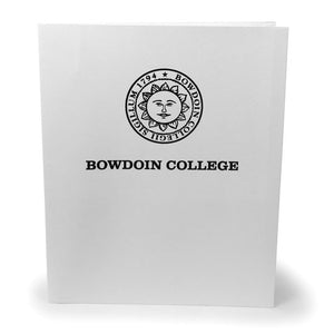 White paper folder with sun seal imprint.