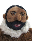 Closeup of Henson doll with hood down.