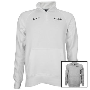 Club 1/4-zip with Bowdoin in white or grey.