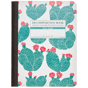 Tapebound Decomposition Book with cover imprint of beavertail cacti.