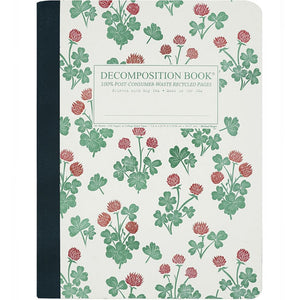 Tapebound Decomposition Book with cover imprint of clovers.