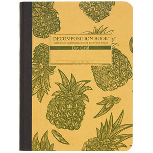 Tapebound Decomposition Book with cover imprint of  pineapples.