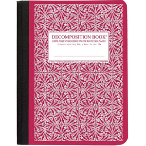 Tapebound Decomposition Book with cover imprint of a red tile pattern.