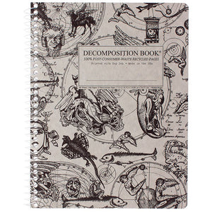 Coilbound Decomposition Book with cover image of gargoyles on brown craft.