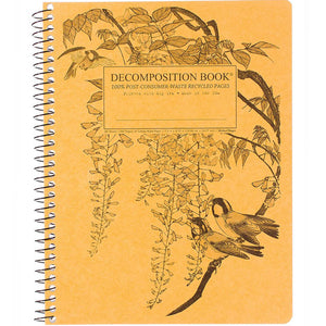 Coilbound Decomposition Book with cover image of birds on a branch.