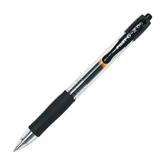 Black Pilot G2 click pen.