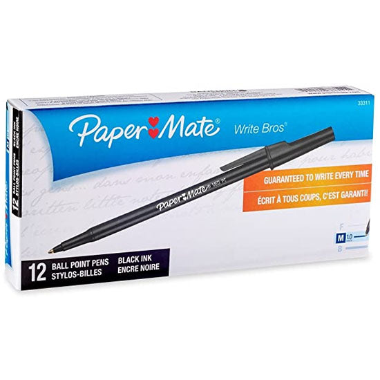 12-Pack PaperMate Write Bros. Ballpoint Pens
