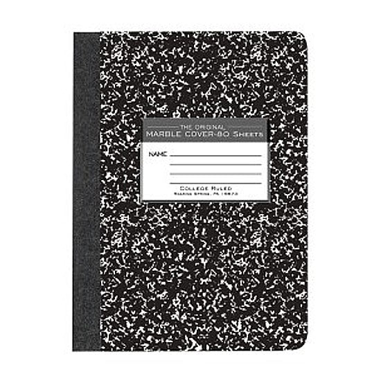Black Marble Composition Book