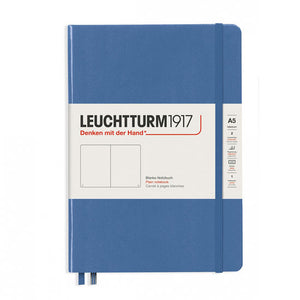 Medium notebook in muted denim blue