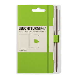 Elastic pen loop and packaging in lime green