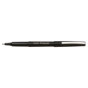 Black fine point marker pen.
