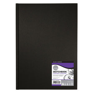 Black hardbound sketchbook.