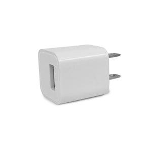 White USB wall charger.