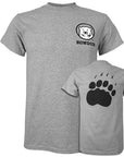 Front and back view of Mascot Medallion Tee.